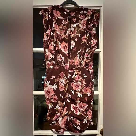 Express Ruched Ruffle Mini Dress - Picture 4 of 11